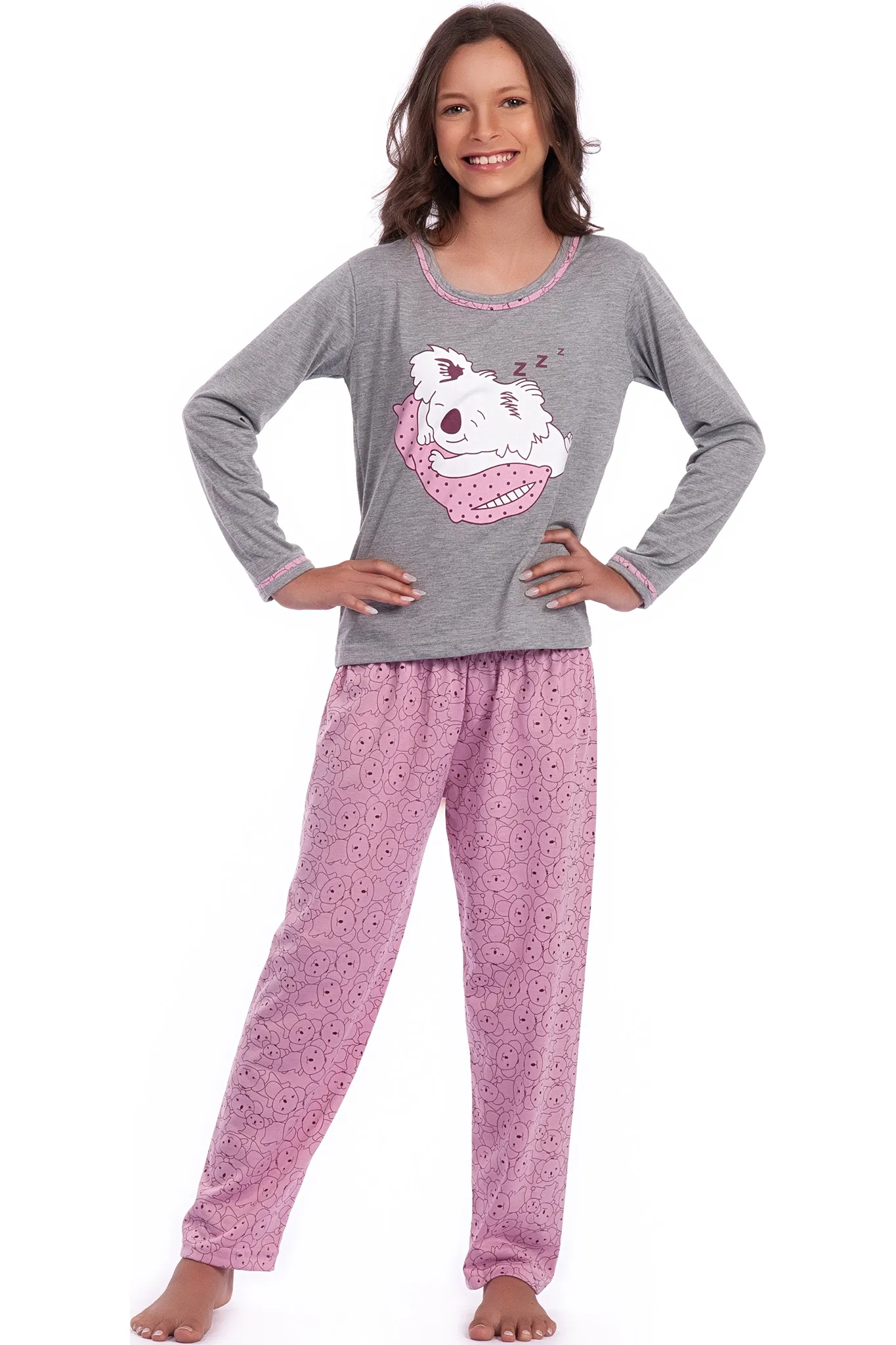 Pijama Longo Infantil Poliviscose