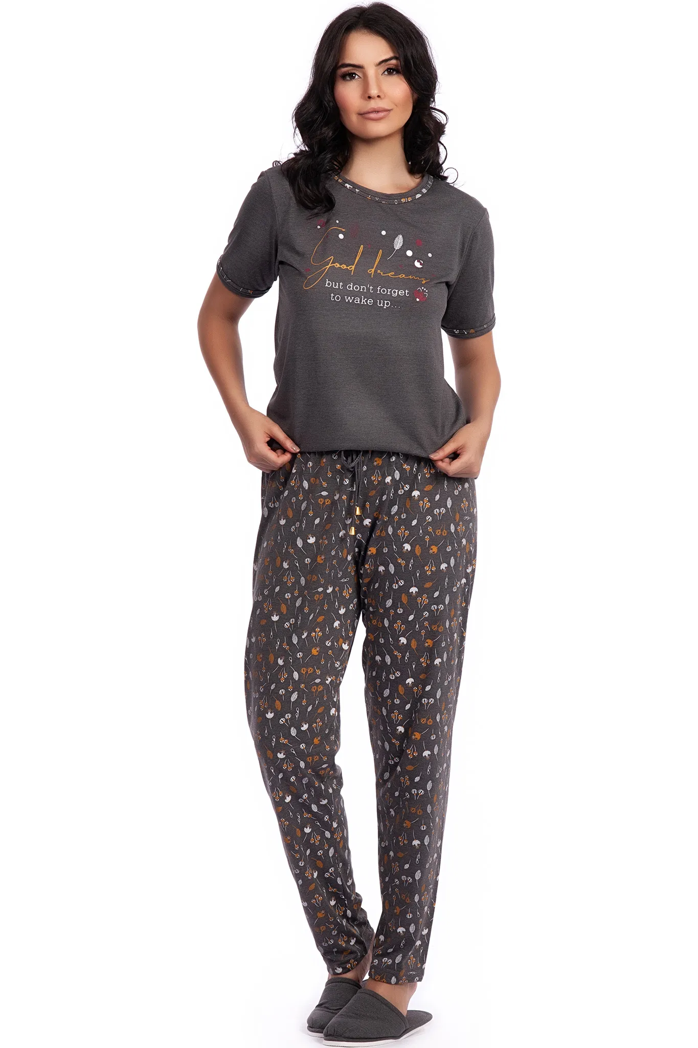 Pijama Meia Manga e Calça Poliviscose