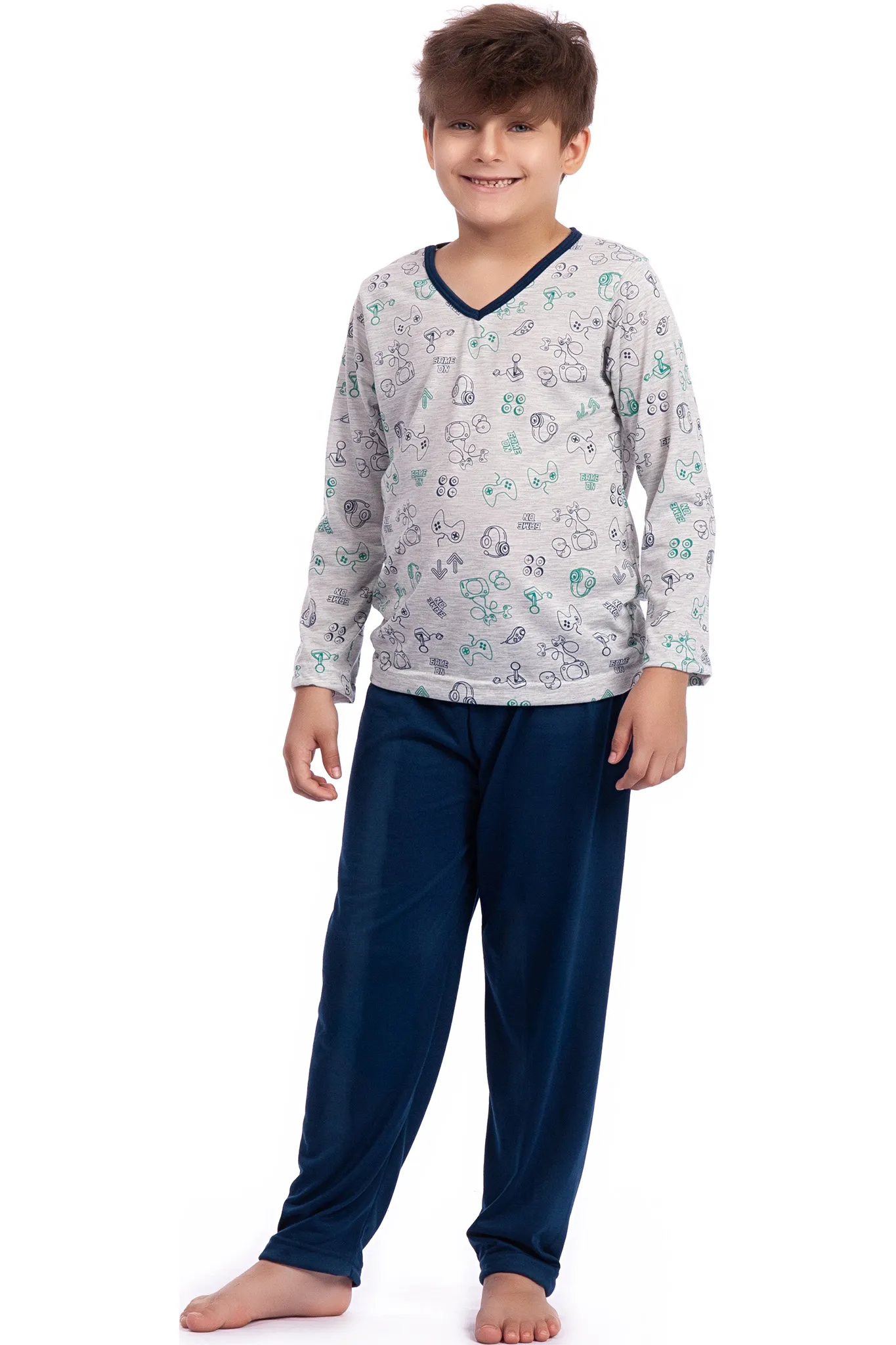 Pijama Longo Infantil Poliviscose