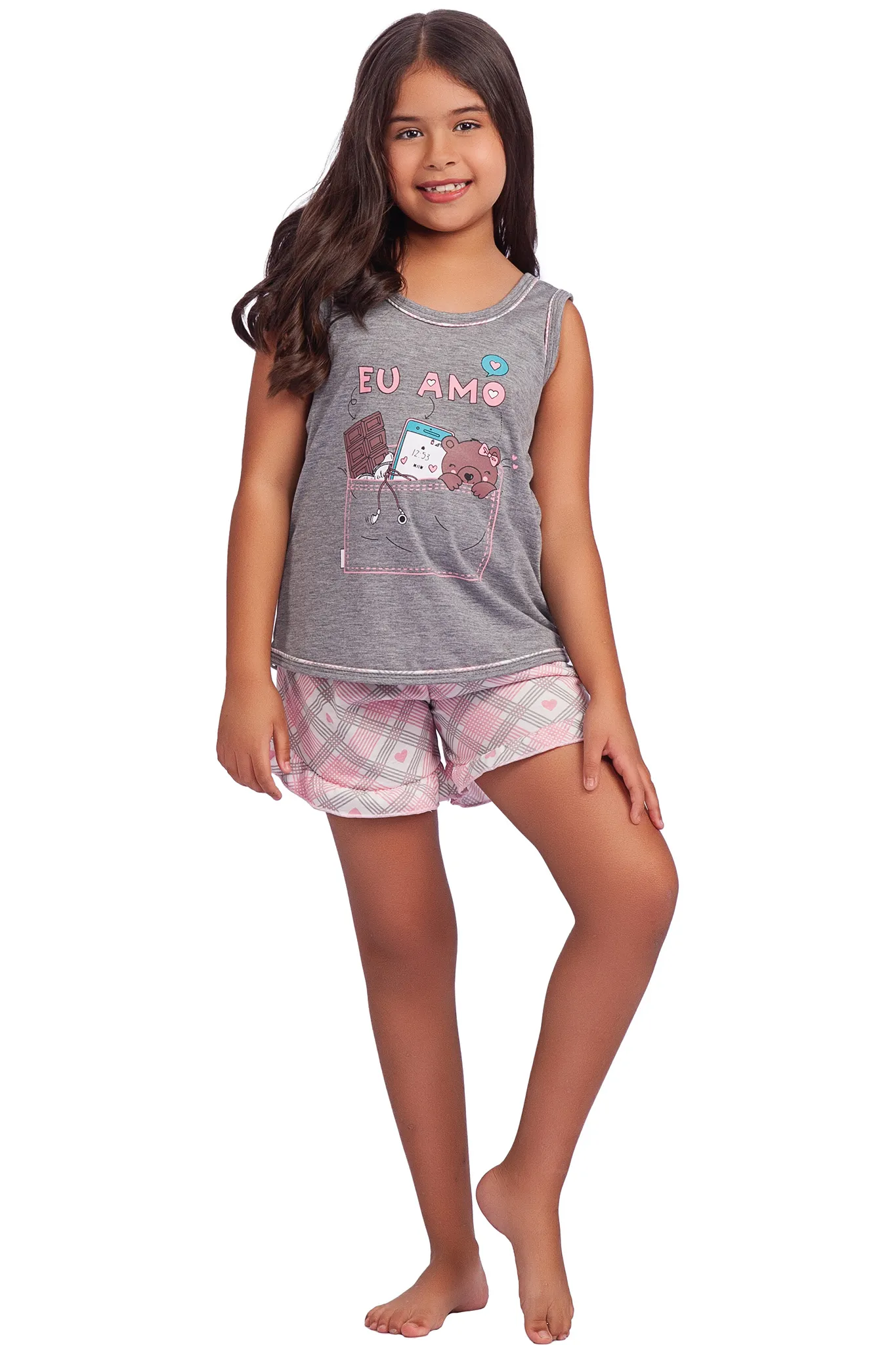 Shortdoll com Babado Regata Infantil Poliviscose